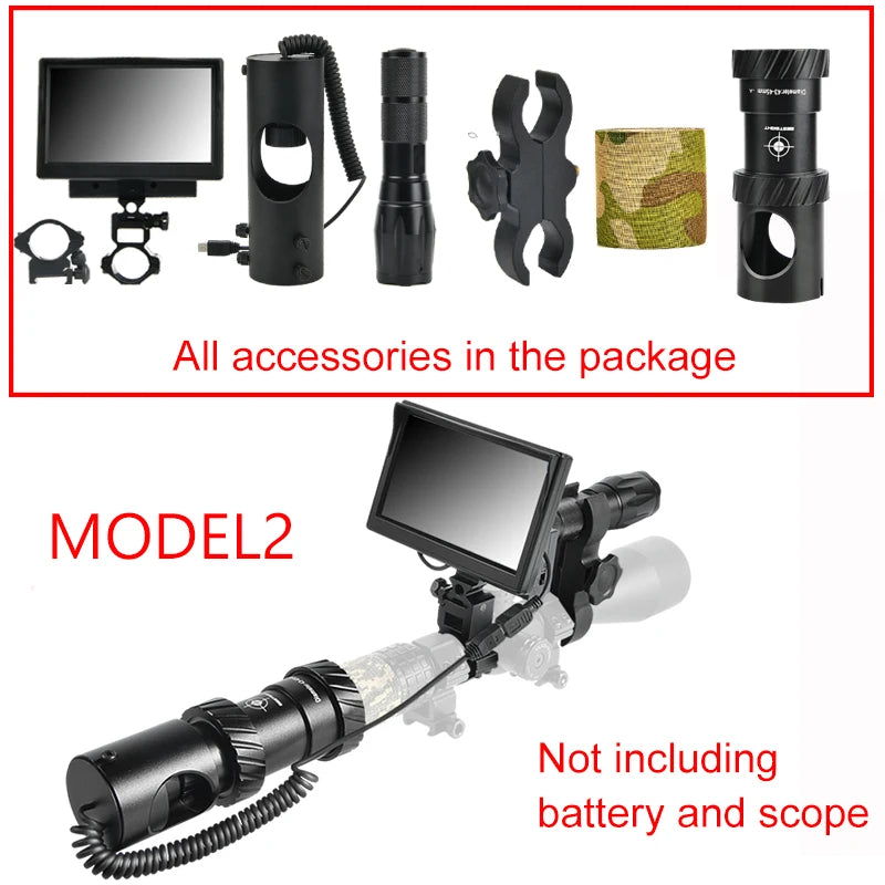 Night Vision Riflescope Hunting Scopes Optics Sight Tactical 850nm Infrared LED IR Waterproof Night Vision Hunting Camera