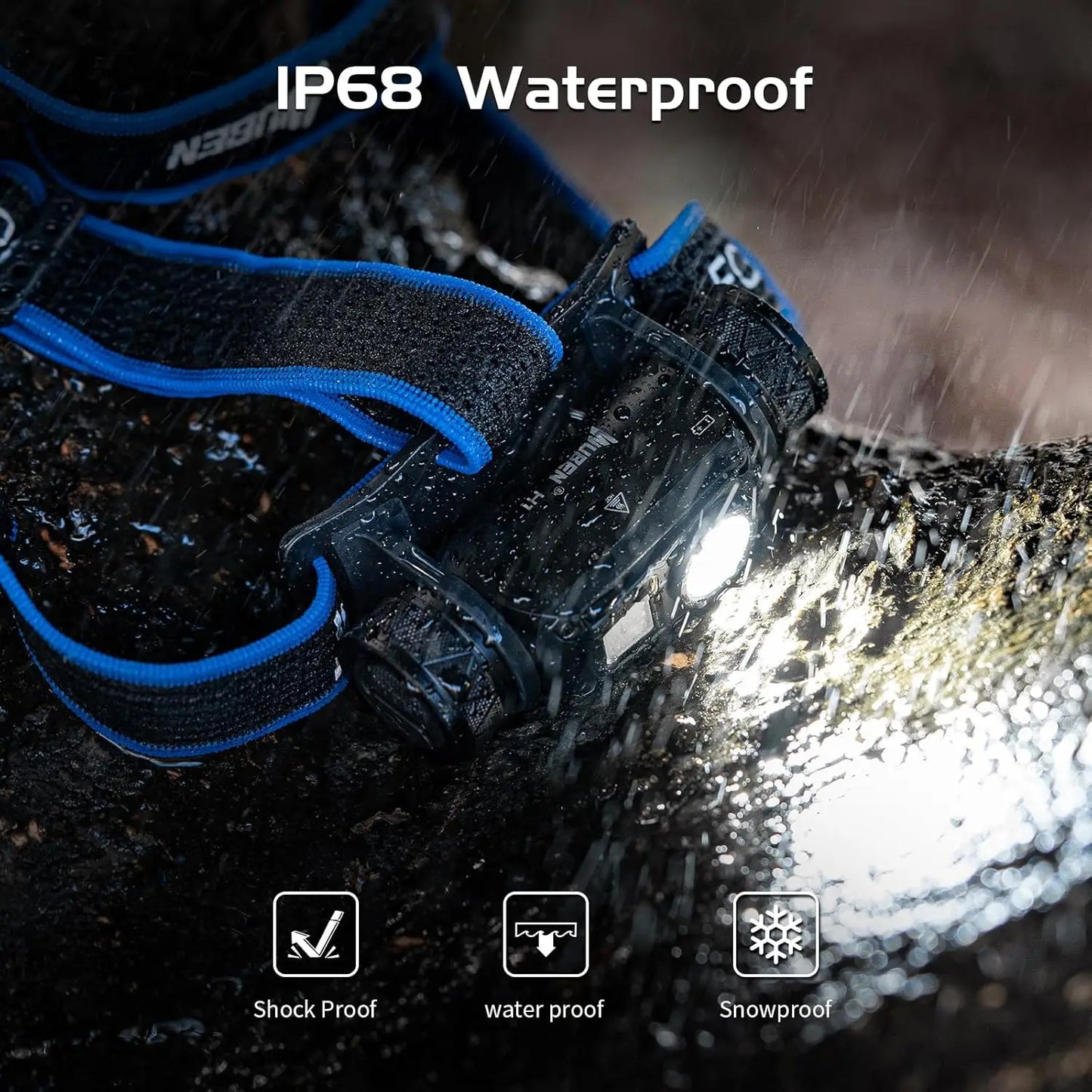 WUBEN H1 Flashlight Headlight Rechargeable Headlight Waterproof Headlight 1200 Lumen Fishing headlight Camping