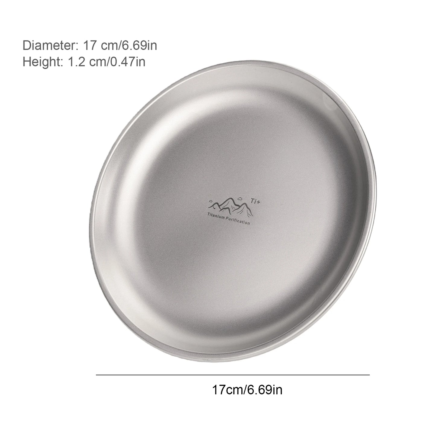Titanium Purification Plate Backcountry Dinnerware Anti-Fall Outdoor Fruit Salad Plate Creative Home Dish Plate Camping Supplies