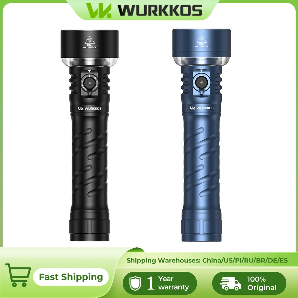 Wurkkos TS27 Ultra-Bright Flashlight 3200 Lumens 845-Meter Beam Distance Camping-Specific Rechargeable Flashlight