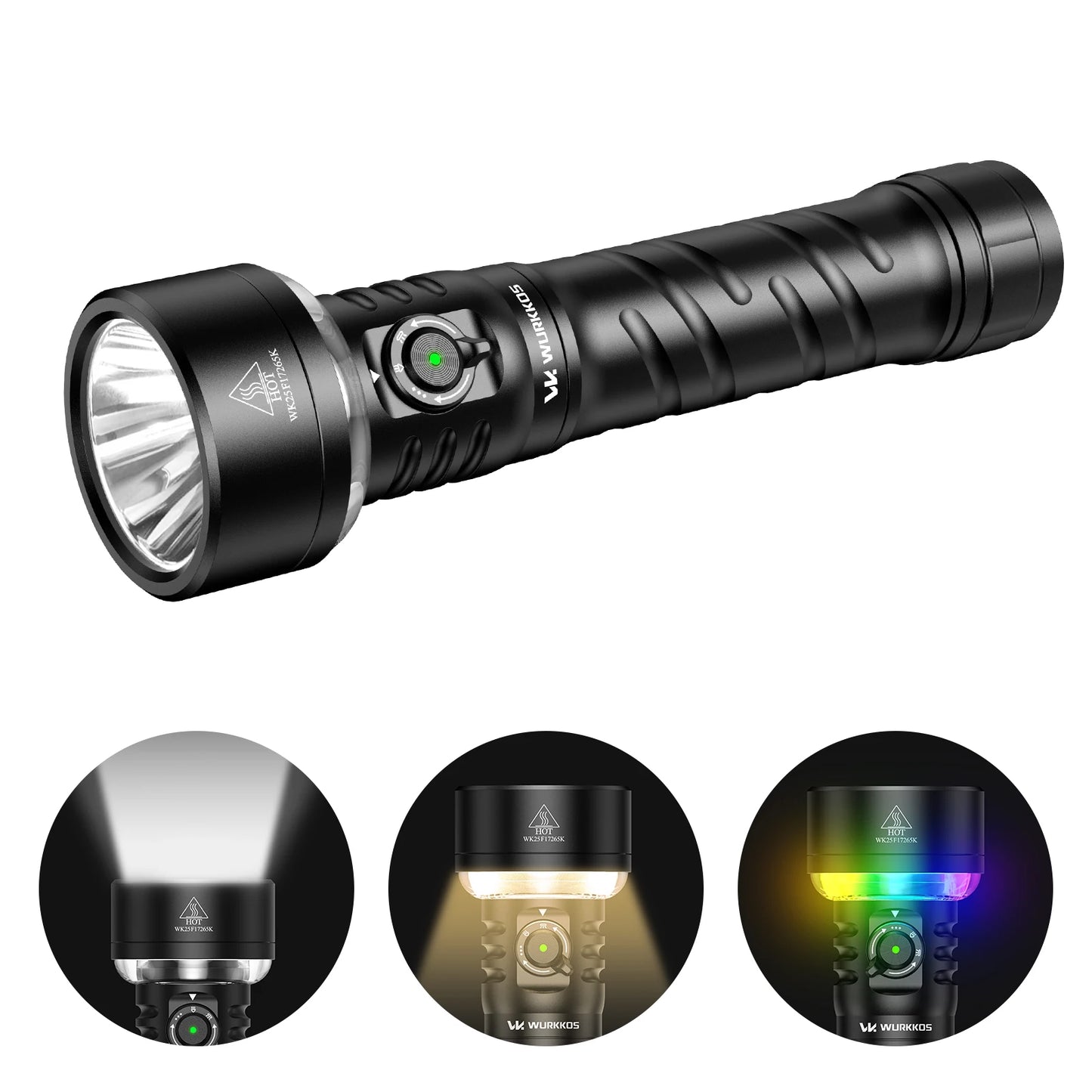 Wurkkos TS27 Ultra-Bright Flashlight 3200 Lumens 845-Meter Beam Distance Camping-Specific Rechargeable Flashlight