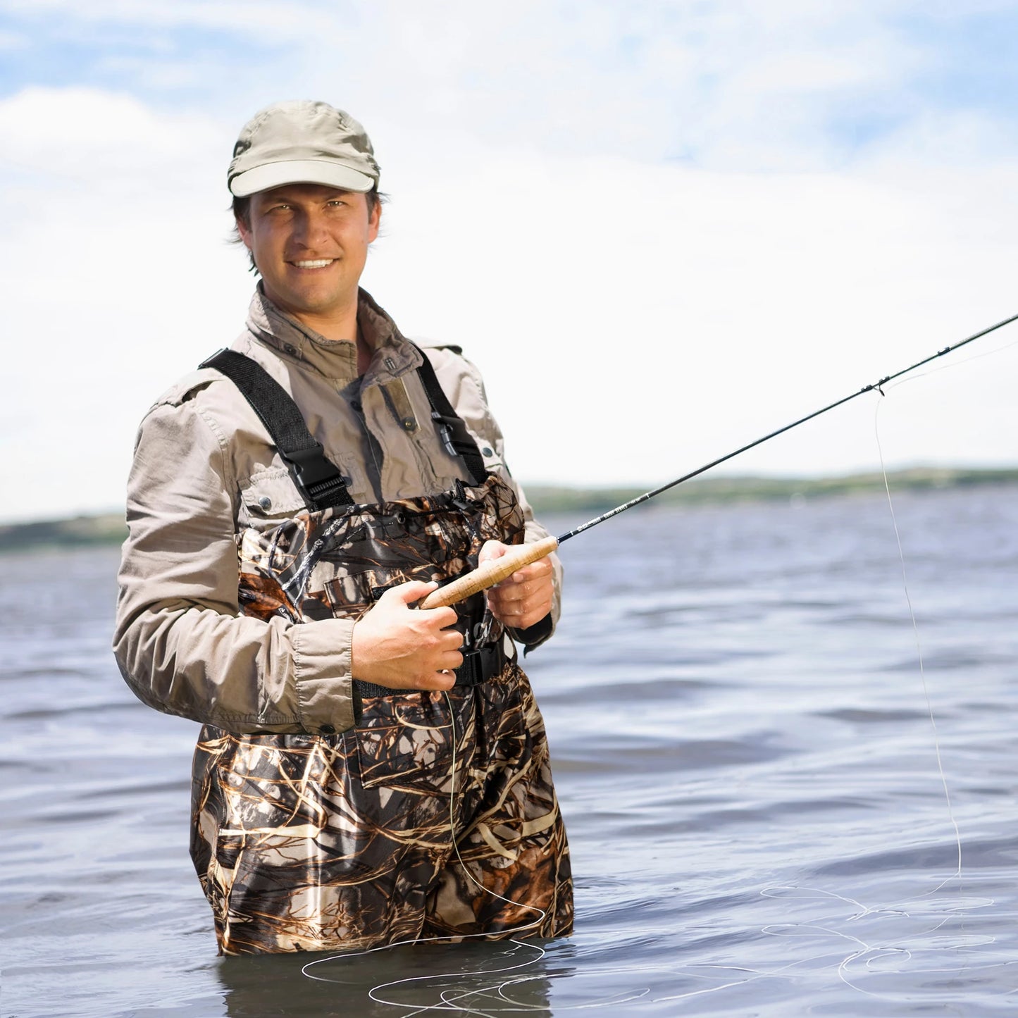 Waders Men with Boots for Fishing Waterproof Chest Wader Nylon & PVC Hunting Well