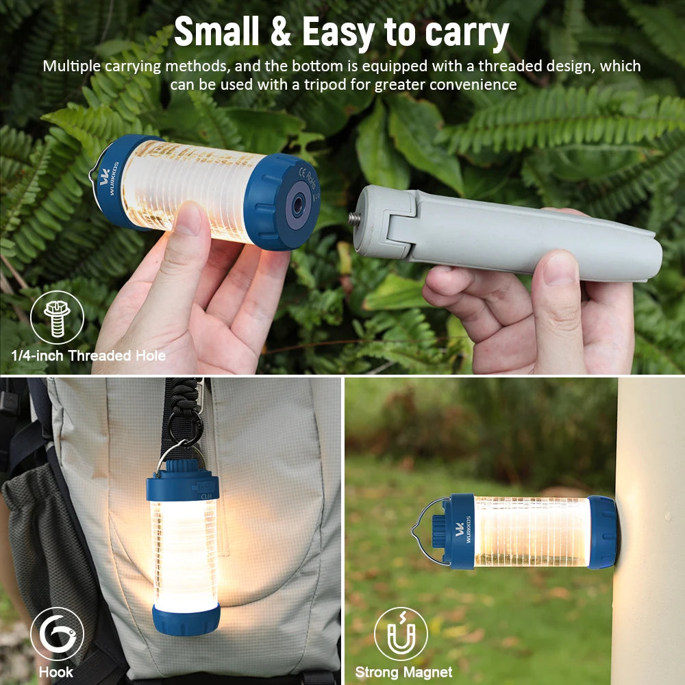 Wurkkos CL01 Shipped locally for lightning-fast delivery Camping Lantern 550LM Rechargeable LED Flashlight Mini Magnetic Lamp