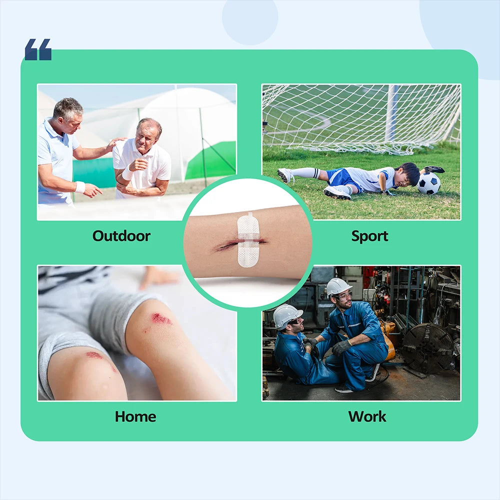 RHINO RESCUE Zip Stitch 6pcs with Wound Dresssings, Wound Closure Strips, Zipstitch Laceration Closure Kit for Cut Care Band-aid