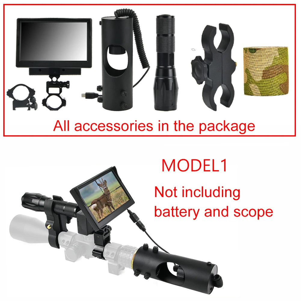 Night Vision Riflescope Hunting Scopes Optics Sight Tactical 850nm Infrared LED IR Waterproof Night Vision Hunting Camera