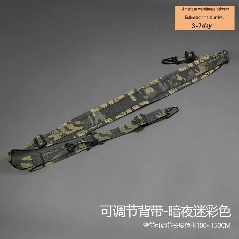 Tactical QD Quick Release Sling Shoulder Strap Gun 2 Points Connect Adjustable Rifle Strap Outdoor Camping Accessories