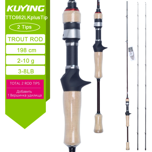 KUYING TETON TTC662L TTC632UL TTS662L TTC602LS TTS602LS Fishing Lure Rod Casting Spinning River Stream Carbon