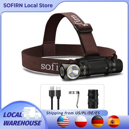 Sofirn SP40 1200lm Bright Headlamp XPL LED EDC 18650 Rechargeable Headlight Outdoor Fishing Torch with Magnet Tail Cap