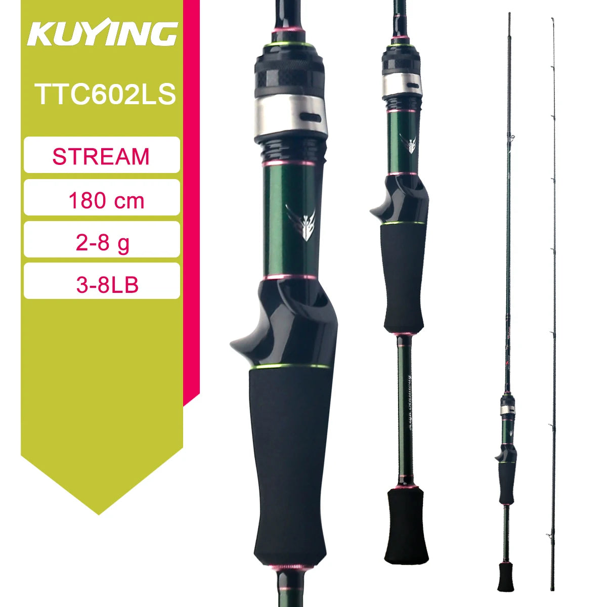 KUYING TETON TTC662L TTC632UL TTS662L TTC602LS TTS602LS Fishing Lure Rod Casting Spinning River Stream Carbon