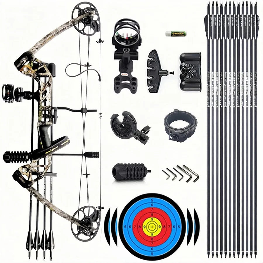 Adjustable RightHand Compound Bow and Archery Set for Adults and Beginners with 070 lbs Draw Weight Ideal for Hunting and Targe