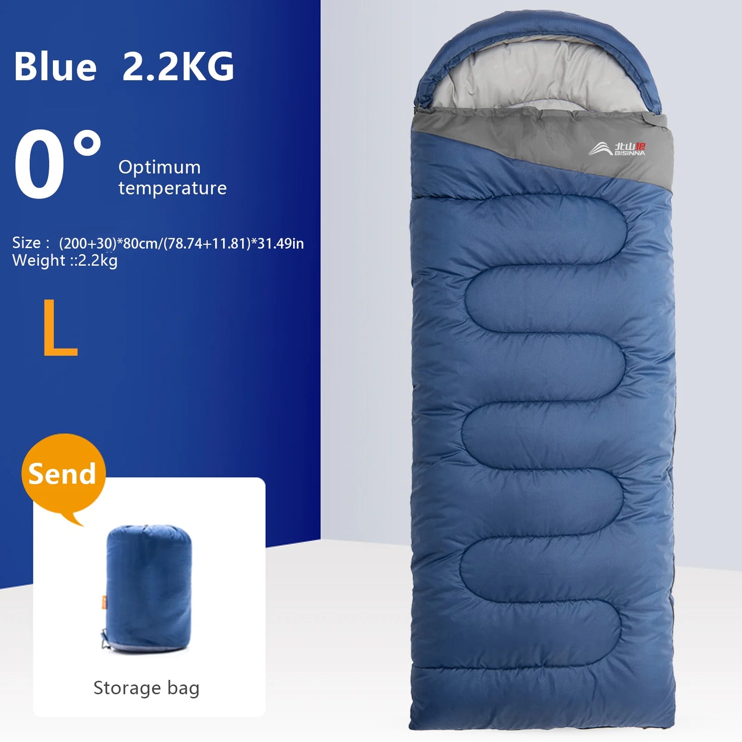 BISINNA Camping Sleeping Bag Ultralight Waterproof Warm Envelope Backpacking Sleeping Bags for Outdoor Traveling Hiking