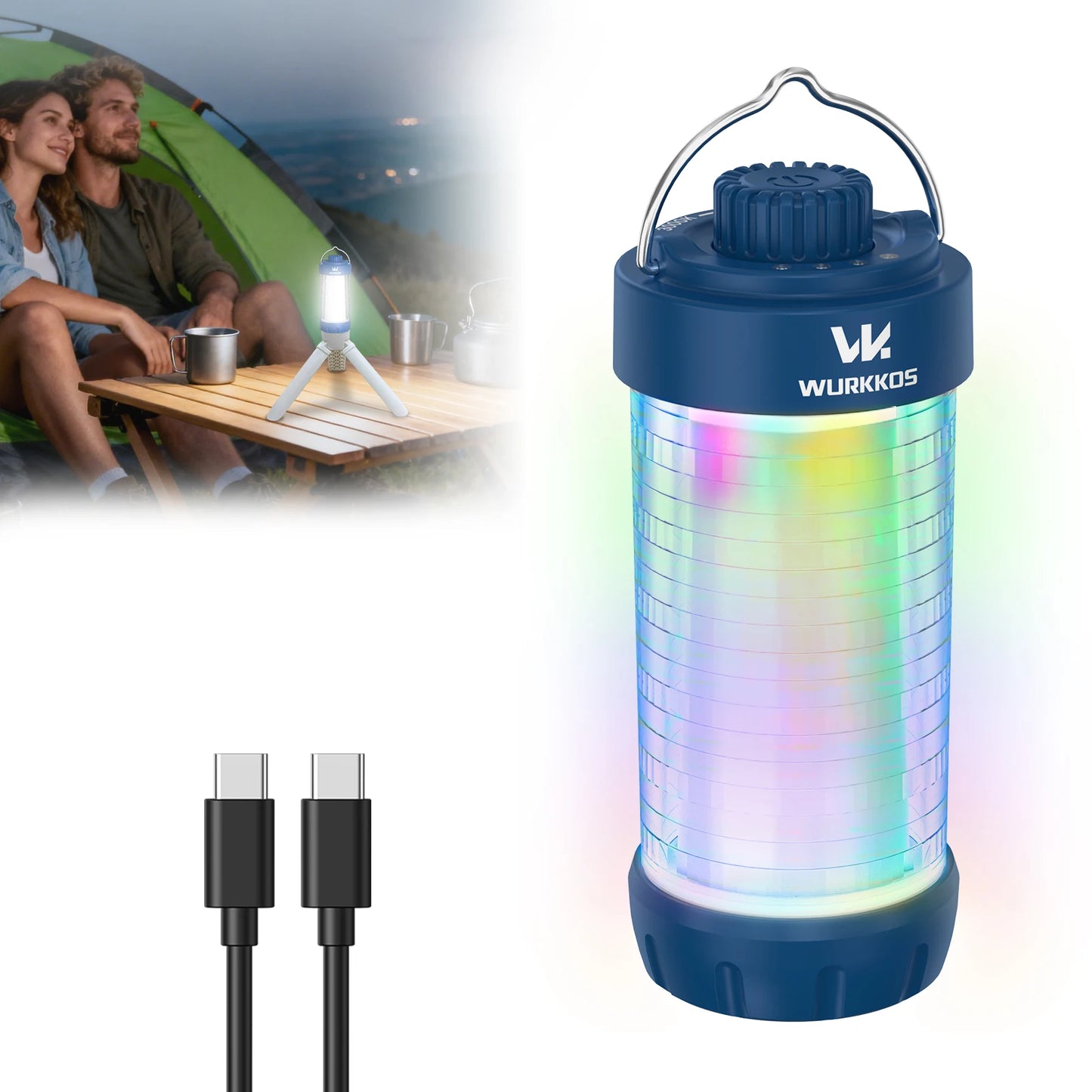 Wurkkos CL01 Shipped locally for lightning-fast delivery Camping Lantern 550LM Rechargeable LED Flashlight Mini Magnetic Lamp
